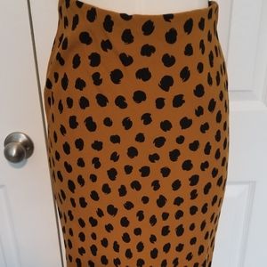 Madewell Midi Slip Skirt in Painted Spot